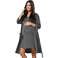 Los mejores  - HAPPY MAMA Para Mujer Set Camisón Bata Premamá Embarazo Lactancia 1343